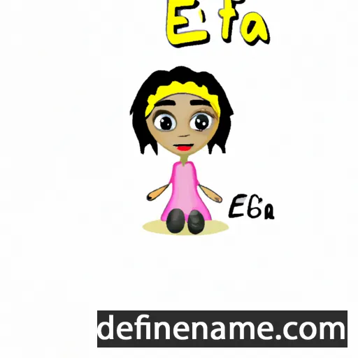 cartoon of the name Efia