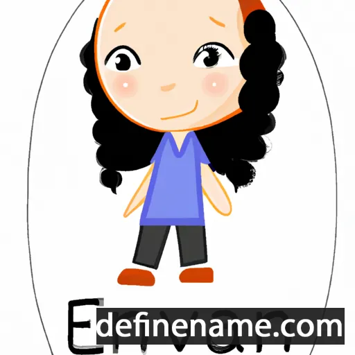 cartoon of the name Einav