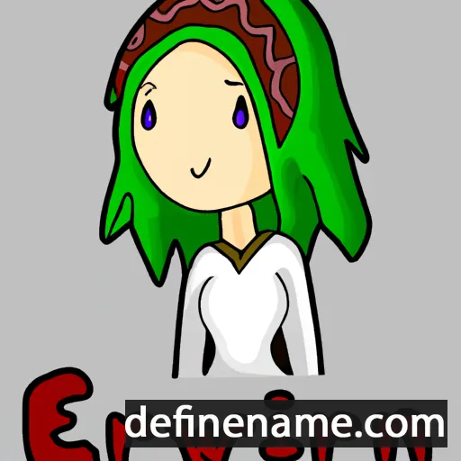 cartoon of the name Eirianwen