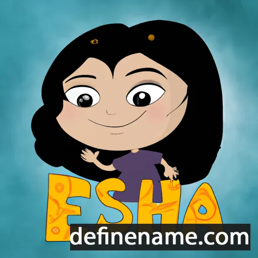 cartoon of the name Eisha