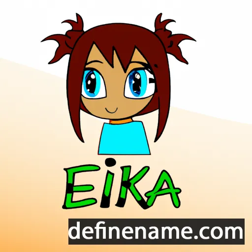 cartoon of the name Ekika