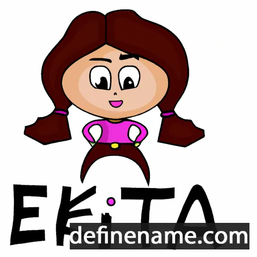 cartoon of the name Ekta