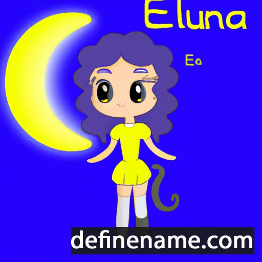 cartoon of the name Elaluna