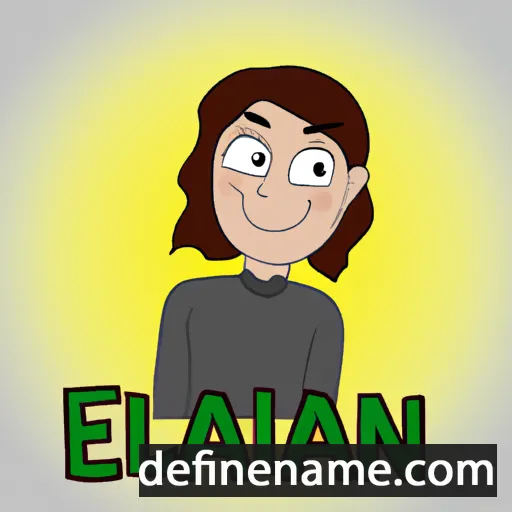 cartoon of the name Elana