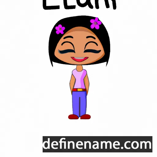 cartoon of the name Elani