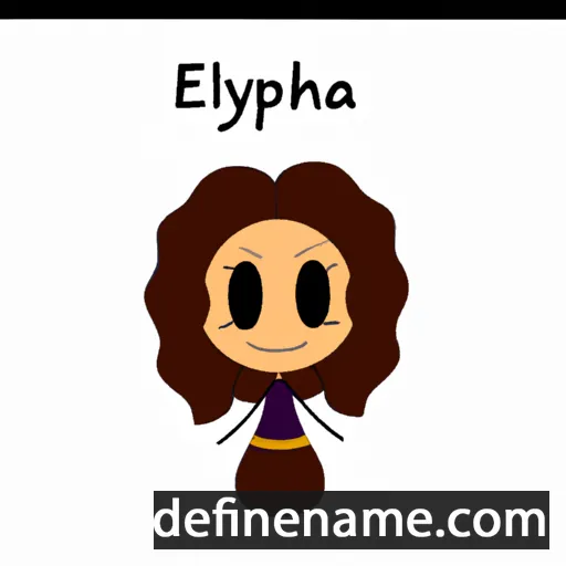 cartoon of the name Elaphia