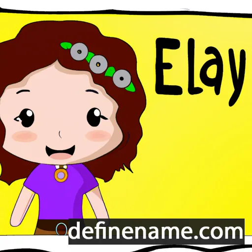 cartoon of the name Elayna