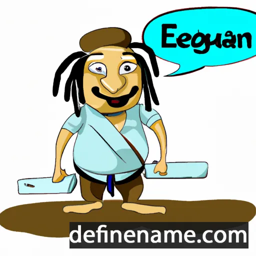 cartoon of the name Elbegbuyan