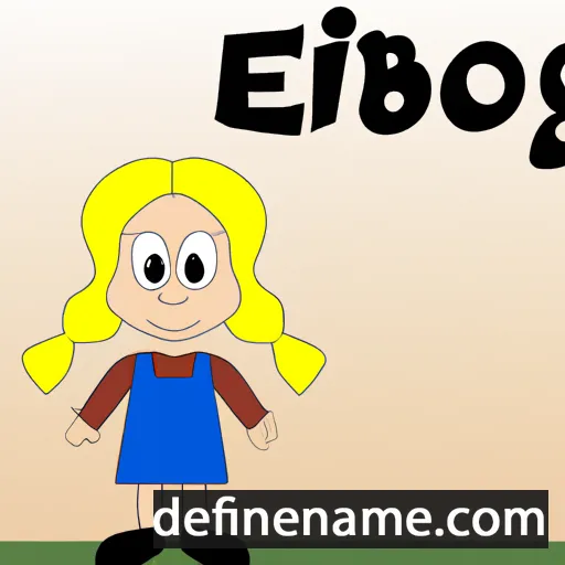 cartoon of the name Elbjørg