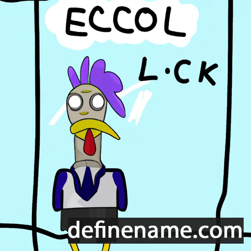 cartoon of the name Elcock