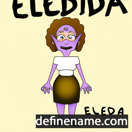 cartoon of the name Elderia