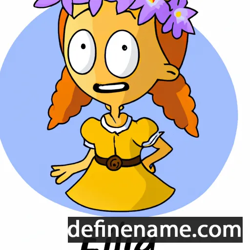 cartoon of the name Eldlilja