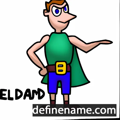 cartoon of the name Eldrian