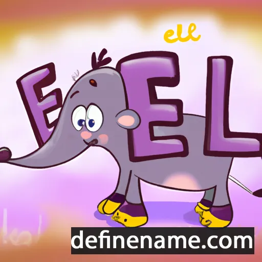 cartoon of the name Ele