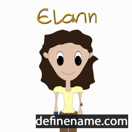 cartoon of the name Elenah