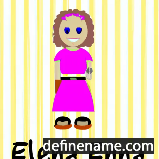 cartoon of the name Elenna