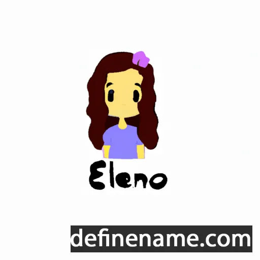 cartoon of the name Elenóa