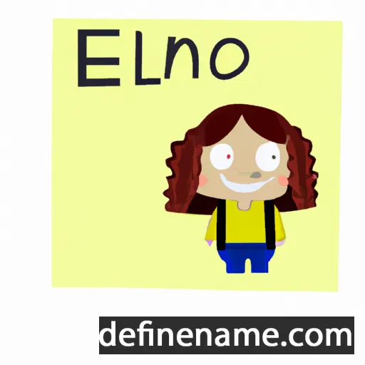 cartoon of the name Elenoa