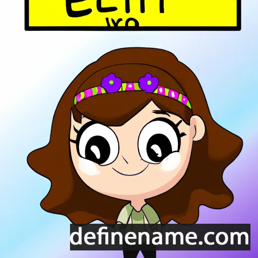 cartoon of the name Eleri