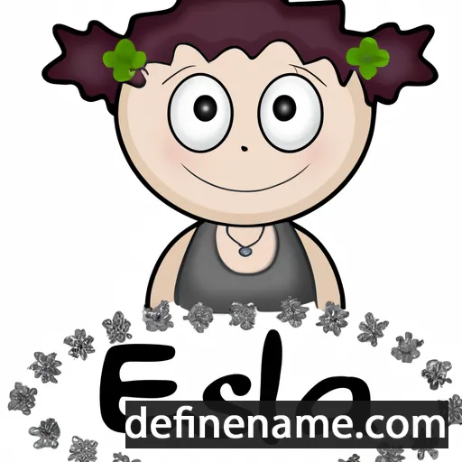 cartoon of the name Elesa