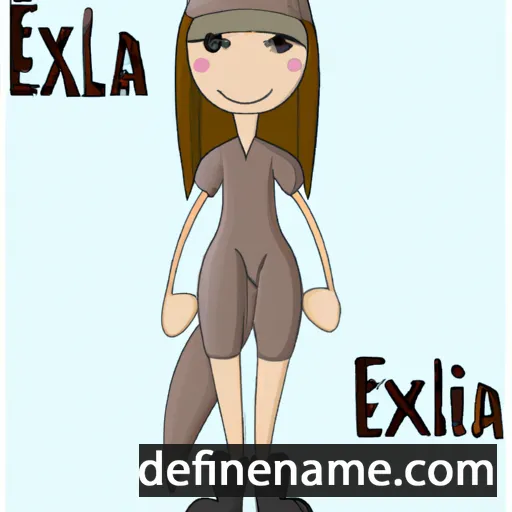 cartoon of the name Elexia