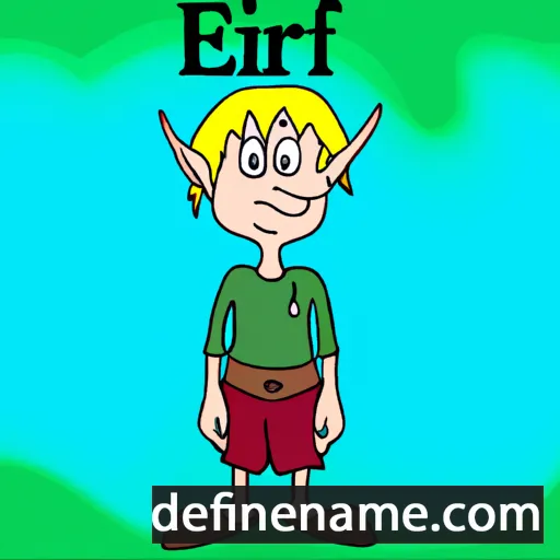 cartoon of the name Elfric