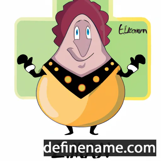 cartoon of the name El'na-am