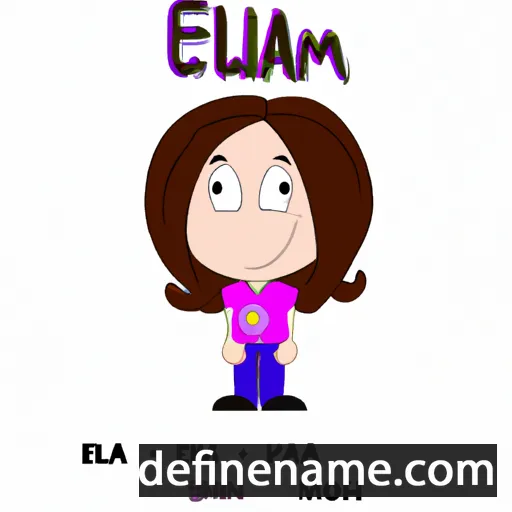 cartoon of the name Elham