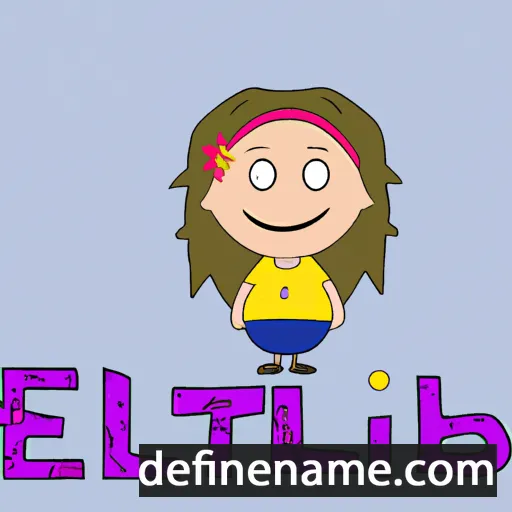 cartoon of the name Elibeth