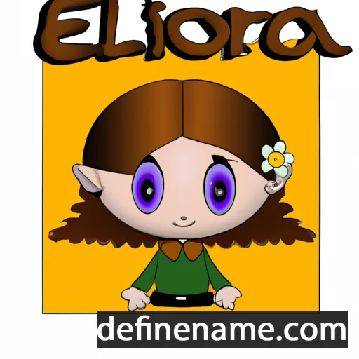 cartoon of the name Elienora