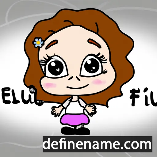 cartoon of the name Elifnur