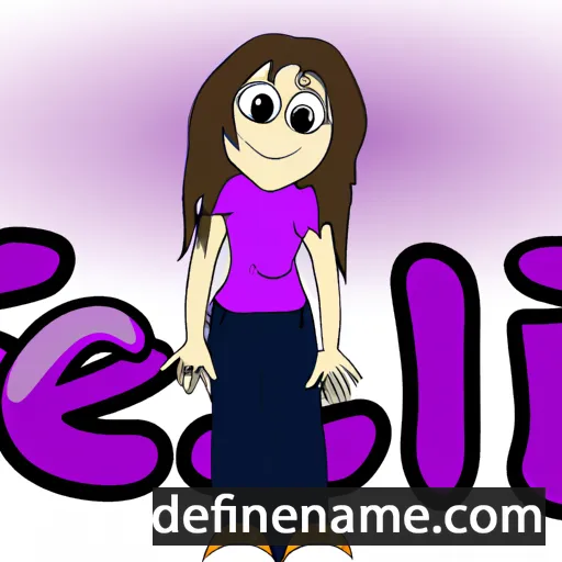 cartoon of the name Elifsu