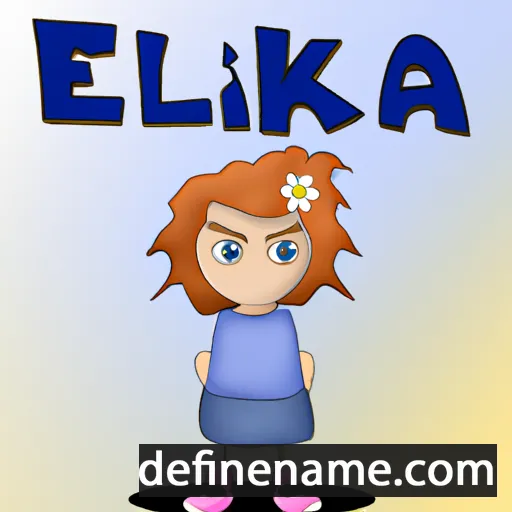 cartoon of the name Elika