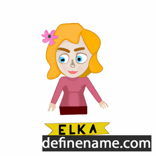 cartoon of the name Elika