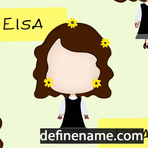 cartoon of the name Elisa