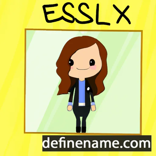 cartoon of the name Elisalex