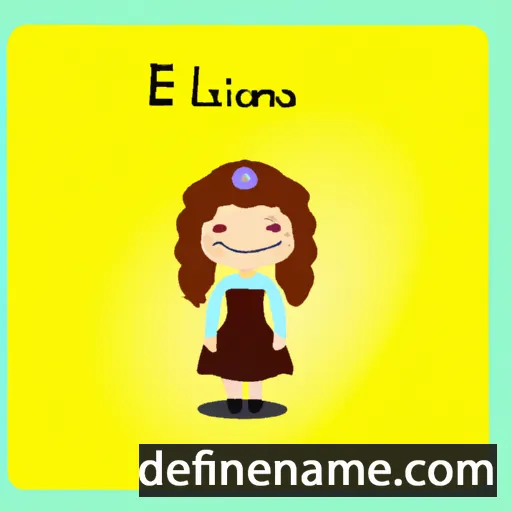 cartoon of the name Elisana