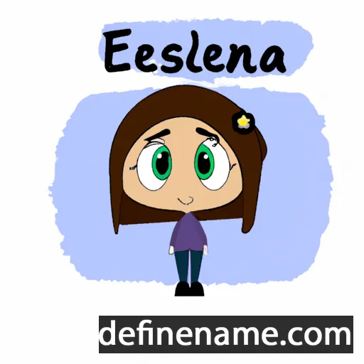 cartoon of the name Elisena