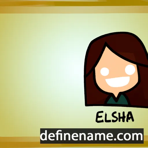 cartoon of the name Elishia