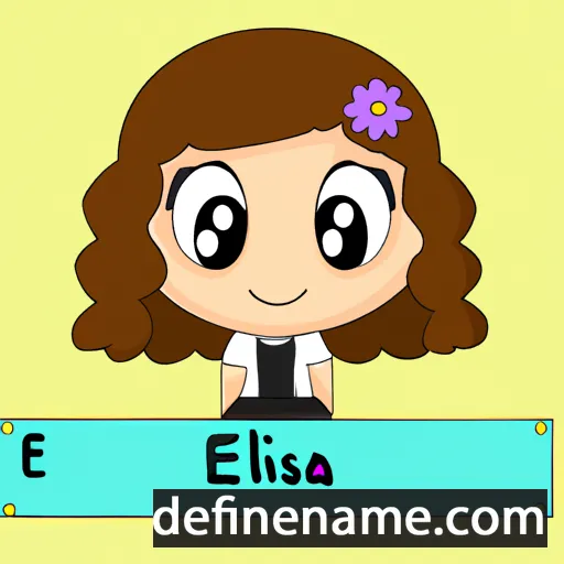 cartoon of the name Elissiana