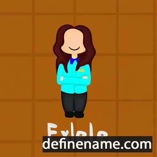 cartoon of the name Elixane