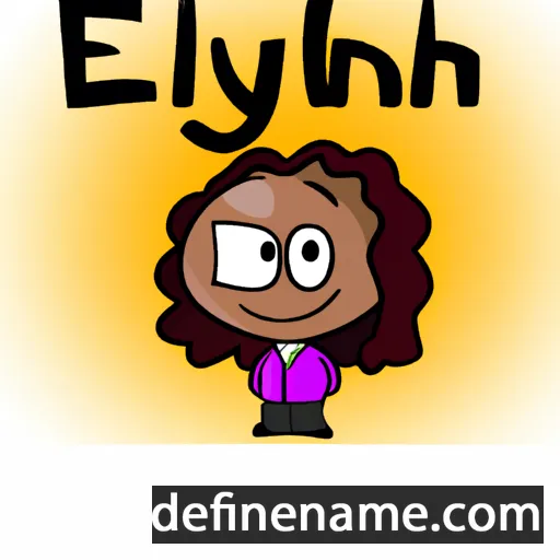 cartoon of the name Eliyah