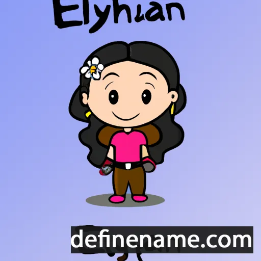 cartoon of the name Eliyanah