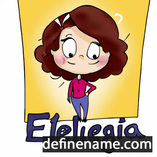 cartoon of the name Elizângela