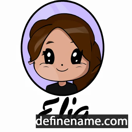 cartoon of the name Elizea