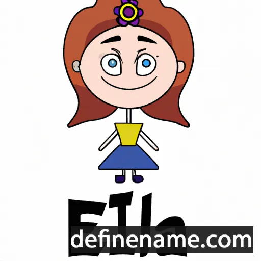 cartoon of the name Elizia