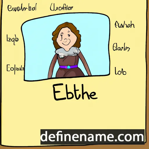 cartoon of the name Elizobeth