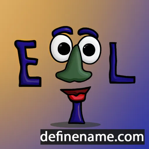 cartoon of the name Eʹll