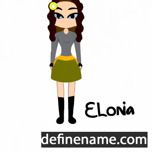 cartoon of the name Ellanova