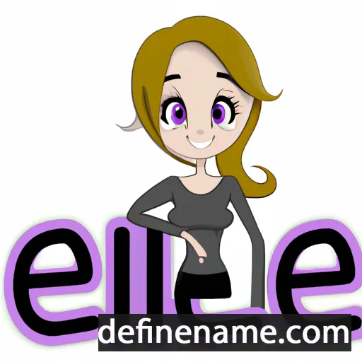 cartoon of the name Elle